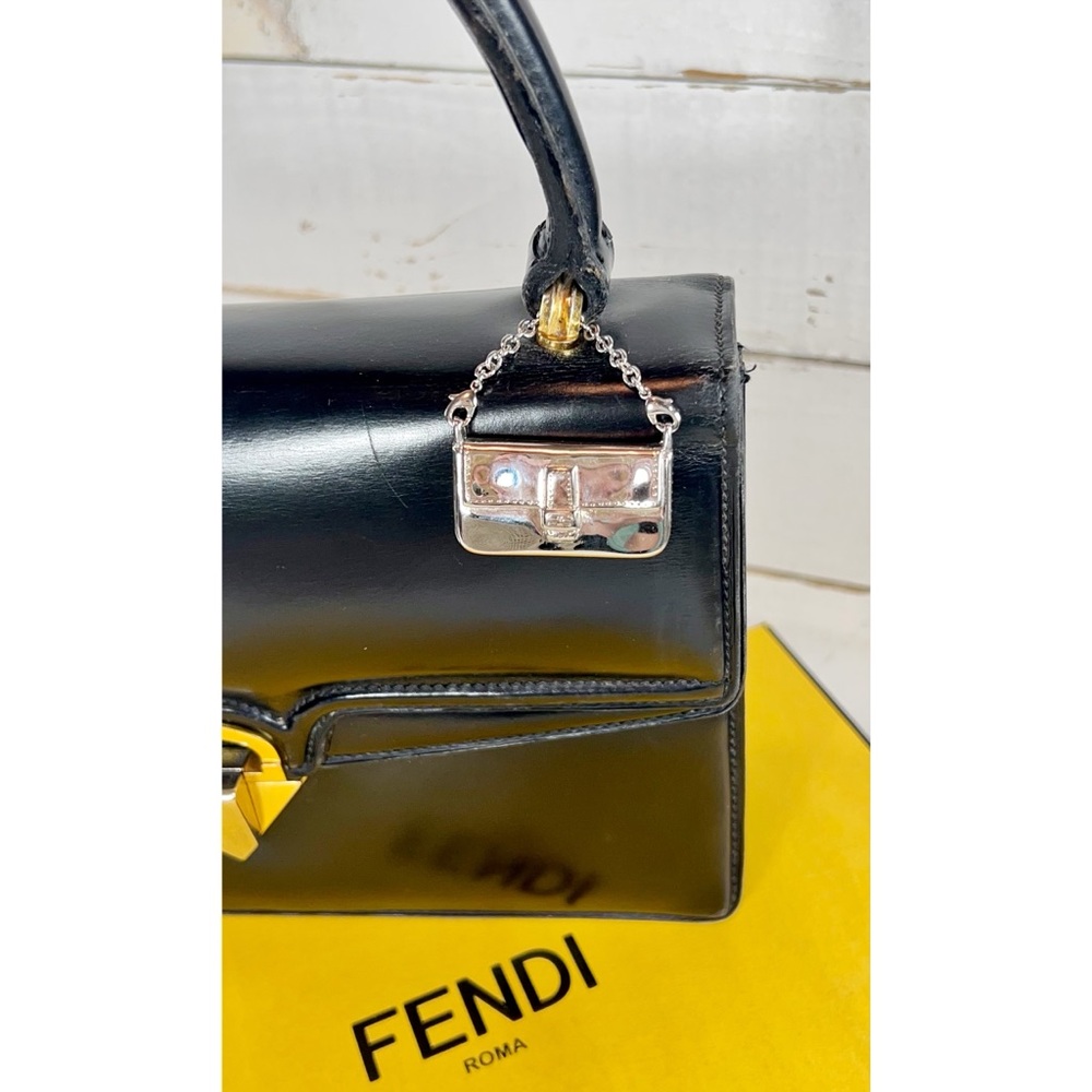 Fendi Rare Silver Metal Detailed Shoulder Bag, Bag Charm - Picture 3 of 6